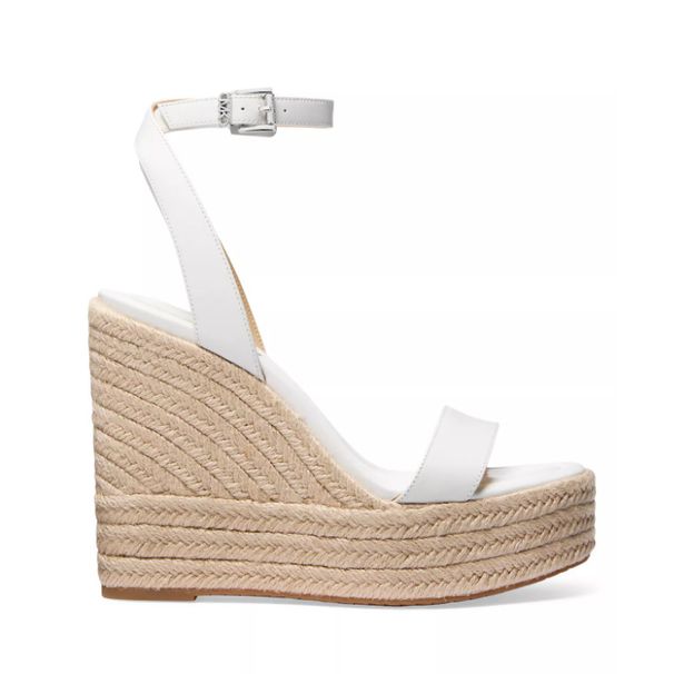 Women's Straw And Cowhide Wedge Sandals Round Toe Thick Sole Buckle Closure New Style Shoes_vogvips.com