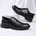 Euro Step Bullock Spring New Men's Leather High-end Business Casual Formal Security Guard Groomsman Shoes Hidden Height Increase_vogvips.com