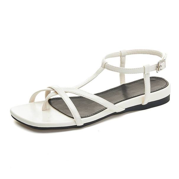 MingLiu Ladies' Slim Strap Sandals, Women's 2025 Summer New Casual Small Fragrant Style Sandals, French Buckle Clip Toe Out Women's Shoes_vogvips.com