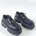 Chunky Platform Sneakers For Men And Women - Punk Style Round Toe Shoes With Metal Accents, Casual Streetwear Footwear Shoes._vogvips.com