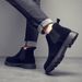 Fur Martin Boots Men's Round Head Platform Short Boots Medium Help Desert Boots Matte Leather Men_vogvips.com