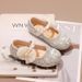 Girls' Children's Princess Leather 2024 And Autumn New Style Spring Baby Crystal Single Shoes Girls Soft Sole_vogvips.com