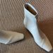 Cowhide Version~Square Toe Genuine Leather Simple Slim For Women, French Gentle Style, Back Zipper, Woven Inner_vogvips.com