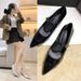 Women's Mary Jane Pumps – French-Inspired Pointed-Toe Platform Heels With Adjustable Buckle Strap In Silver & Classic Colors_vogvips.com