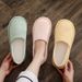 Summer Thin Cotton Maternity Shoes 56789 Months Breathable Non-Slip Soft Sole Closed Heel Postpartum Slippers For Women_vogvips.com