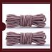 LACES striped two-tone polyester round leather shoe LACES_vogvips.com