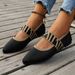 New Oversized Shoes Autumn Casual Loose Flat Fly Woven Women's Shoes, One Foot Kick For Middle-aged And Elderly Mothers_vogvips.com