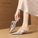 Qianluhui Niche Woven Hollowed-Out Closed-Toe Slippers, Vintage Chic Fashionable Women's Outdoor Sandals_vogvips.com