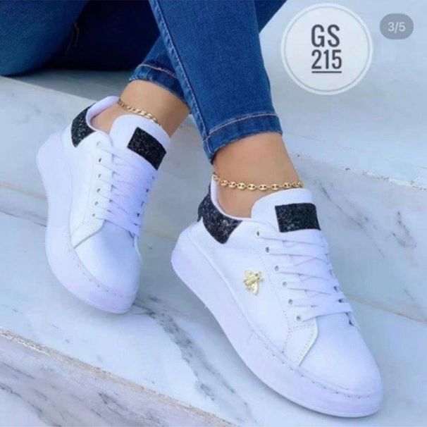 Large Size Women's Thick Sole Casual Single Upper Small Bee Decoration_vogvips.com