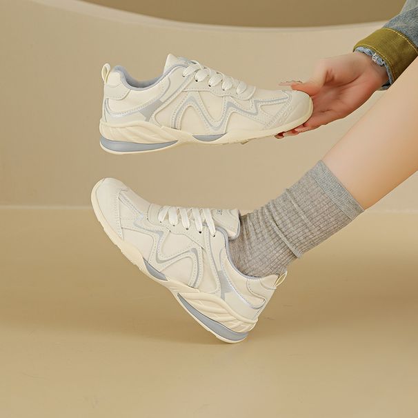 2026 Women's White Sneakers Summer New Korean Version Ins For Female Students Casual Sports Versatile Skate Shoes Street_vogvips.com