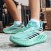 Mens Breathable Bounce Trail Running Shoes Anti-slip Cushioning Outdoor Thick Bottom Running Shoes Couple Sneakers_vogvips.com
