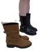 ShoeVault Korean 2025 Autumn New Round Toe Square Heel Belt Buckle Slip-On Simple Knight Niche Short Women Martin Boots_vogvips.com