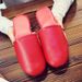 Women's Shoes New Home Wooden Floor Leather Slippers Home Baotou Home Men And Women Indoor Silent Non Slip Spring And Autumn Slippers_vogvips.com