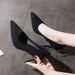 European And American Style Simple Stiletto Heels, Shiny Party Shoes, Shallow Pointed Toe, Sexy Professional OL Women's_vogvips.com