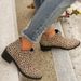 Women Ankle Boots Autumn Winter Short Boots Leopard Print Plus Size Women Celsea Boots British Style Solid Color Pointed Toe C Asual Back Zipper_vogvips.com