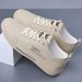 New Shoes For Men Genuine Leather Casual Shoes Concise White Flat Skateboard Shoes Street Cool Slip-on Sneaker_vogvips.com