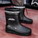 German Imported Mid-calf Rain Boots, Waterproof, Non-slip, Wear-resistant, Men's Water Shoes, 2025 New Autumn And Winter_vogvips.com