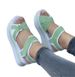 Women's Shoes Large Size Thick Soled Sandals Women's Flat Velcro Women's Beach Sandals_vogvips.com