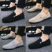 Men’s Shoes Summer Cloth Shoes, Toes Shoes, Men's Casual Shoes, Korean Style, Trendy Lazy One Step Canvas Shoes, Size 45 Men's Shoes_vogvips.com