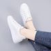 White Sneakers 2024 New Women's Korean Style Board Student Casual Spring And Autumn Flat Lace-up Single Shoes_vogvips.com