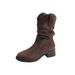 2025 New Mid-Calf For Women, Autumn And Winter, Wasteland Short Boots, Western Cowboy Style Martin Boots_vogvips.com