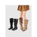Designer With A Pointed Toe,large Shaft Circumference,high Heel,stacked Design,Retro Western Cowboy Boot,Chunky Heel,Long Shaft Boot For Women_vogvips.com