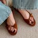 Vintage One-Strap Flat Sandals For Women, Unique Design, Open-Toe Vacation Casual Roman Style Slippers_vogvips.com