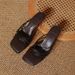 Women's French Style Stiletto Heeled Sandals Square Toe Cross Strap Elegant Summer Fashion 2025_vogvips.com