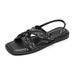 Weiwei Girl 6076-5 Flat Summer Outwear One Line French Roman Sandals Large Women's Shoes_vogvips.com