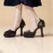 Women Elegant Satin Mary Jane Pump Chunky Heel Platform Shoe With Adjutable Strap For Wedding Special_vogvips.com