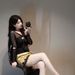 New Metal Square Sexy Backless Sandals Black New Patent Leather Single Shoes Side Open Iron Toe High Heels_vogvips.com