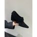 Height-Increasing Gray Pointed Toe Retro Furry Women 2025 Autumn Winter New Slip-On Single Shoes With Fleece Lining For_vogvips.com