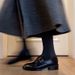 Sheepskin Version ~ Belt Buckle Slimming Chunky Heel Loafers Women Deep Mouth Black All-Match Single-Layer Genuine Round_vogvips.com