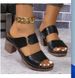 Large Size Open Toe One Line High Slippers For Women's New Thick Heel Emed Pattern Fashion Sandals_vogvips.com