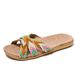 Summer Women Linen Slippers Home Ladies Lightweight Indoor Anti Slip Shoes Thick Sole Beach Slides Bohemian Style_vogvips.com
