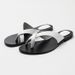 Leather Round Headed Flat Bottomed Minimalist Niche Design Cross Toe Herringbone Sandals For Women's Outdoor Wear 2025_vogvips.com