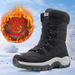 Winter Snow Boots Women Waterproof Suede Warm Plush Rubber Skiing Hiking Shoes Stylish Winter Essential Causal Shoes_vogvips.com