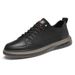 Men's Shoes Leather Men's Round Head Shallow Mouth Board Shoes Breathable Casual Shoes_vogvips.com