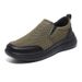 Summer Casual Canvas Shoes, Thin Mesh Sneakers, Black Slip-on Sports Breathable Men's Shoes_vogvips.com