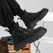 European Warm Series Men's Shoes Spring New Non-Slip Wear-Resistant Short High Top Height Increasing Versatile Black Work Martin_vogvips.com