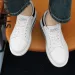 Mens Black Casual Shoes With Gold Heel Logo Outdoor Sport Tennis Unisex Mesh Shoes Air Cushion Sole Daily Outfit_vogvips.com