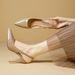 Comfortable High-heeled Shoes For Women, 2026 Spring New French Style Solid Color Patent Leather Pointed Toe Stiletto Slip-on Clos_vogvips.com