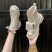 Women's Chunky Sole Winter Boots With Faux Fur Lining, Round Toe Lace-Up Ankle Boots For Casual Wear Boots Snow Boots Ankle Boots_vogvips.com