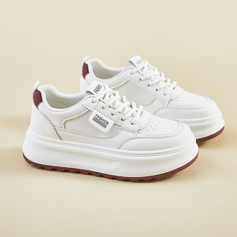 Little White Shoes Female Students Thick-soled Heightening Shoes Sports Board Shoes Casual Street Shoes_vogvips.com