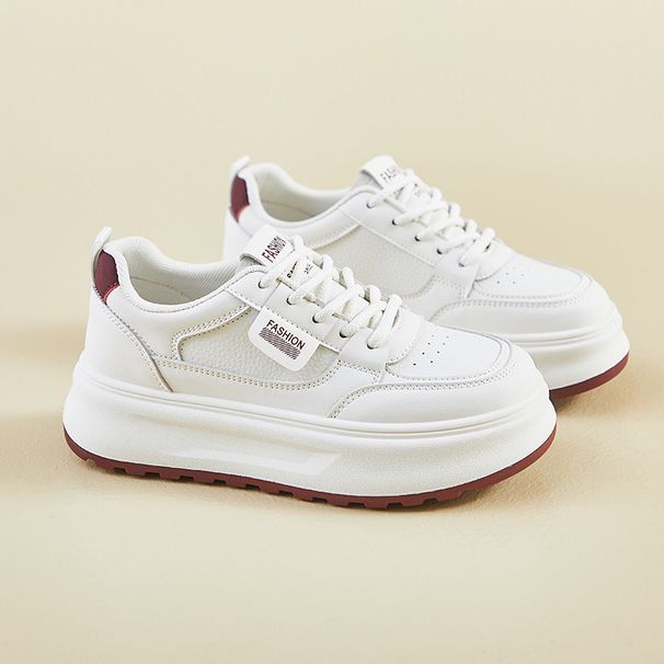 Little White Shoes Female Students Thick-soled Heightening Shoes Sports Board Shoes Casual Street Shoes_vogvips.com