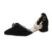 Pointed Single Shoes Women's Design Sense Niche Spring And Summer Evening Breeze Gentle Shoes Medium Heel French Bag Head Sandals_vogvips.com