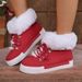 European And American Style Fleece-Lined Warm Snow Boots 2025 Winter New Large Size Thick-Soled Short Lace-Up Furry_vogvips.com