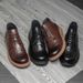 European Warm Series Men's Genuine Leather Martin Casual Fashion Short Round Toe Mid-top Black Flat Trendy Fleece Boots_vogvips.com