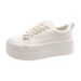 High-end Versatile White Sneakers With Thick Soles Height Increase For Women, 2026 Super Popular New Spring And Autumn_vogvips.com