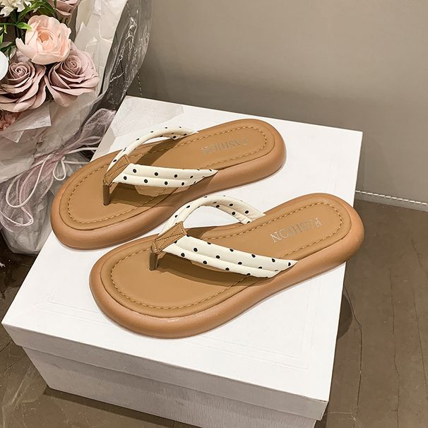Simple Versatile Women's Flip-flops, New 2026 Fashion Home And Outdoor Wear, Summer Flat-soled Beach Soft-soled Thong_vogvips.com